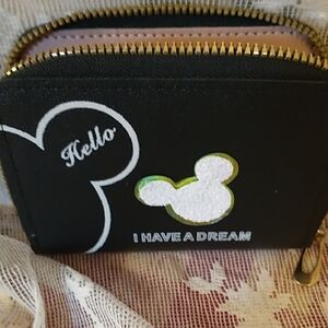 Black Wallet with Mickey Mouse Design